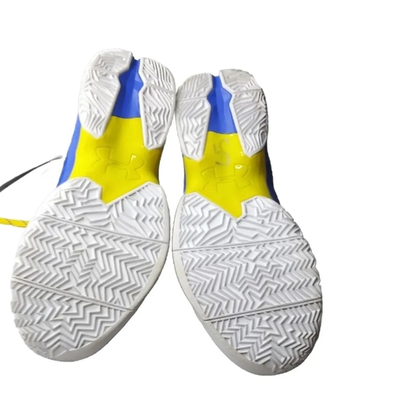 Under Armour Curry 2.5 Men's Size 8.5 Shoes Blue White Yellow OG Steph - Picture 6 of 7